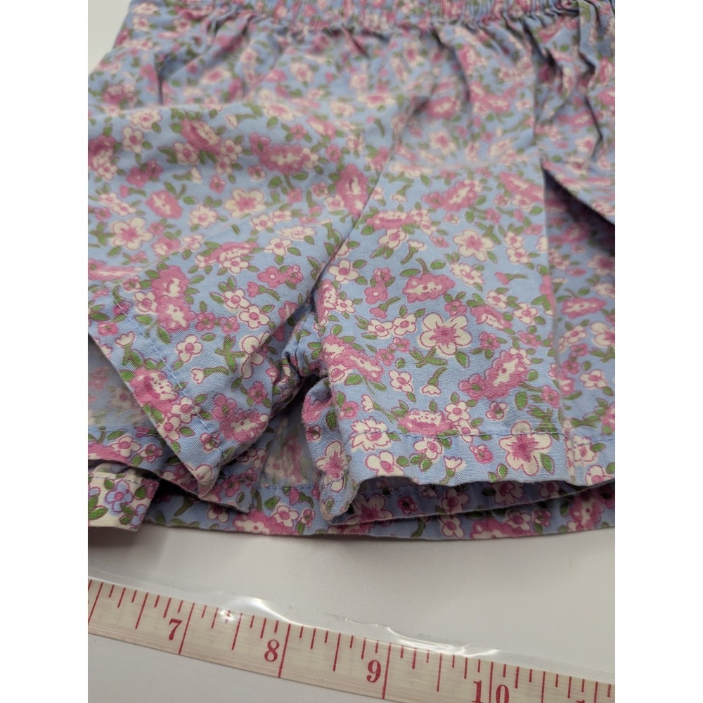 Sz 3T Floral 2 Piece Spring Outfit Vtg 90s Embroidered Shirt Skirt Skort Baby - Picture 15 of 16